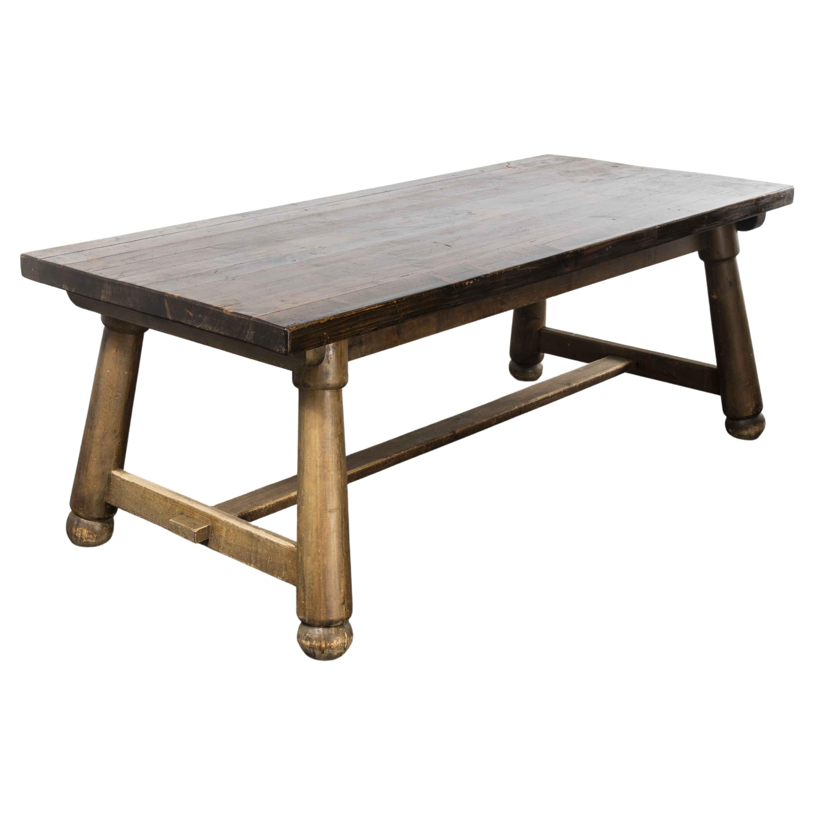 1950’s Chunky French Tavern Table – Rectangular Dining Table For Sale