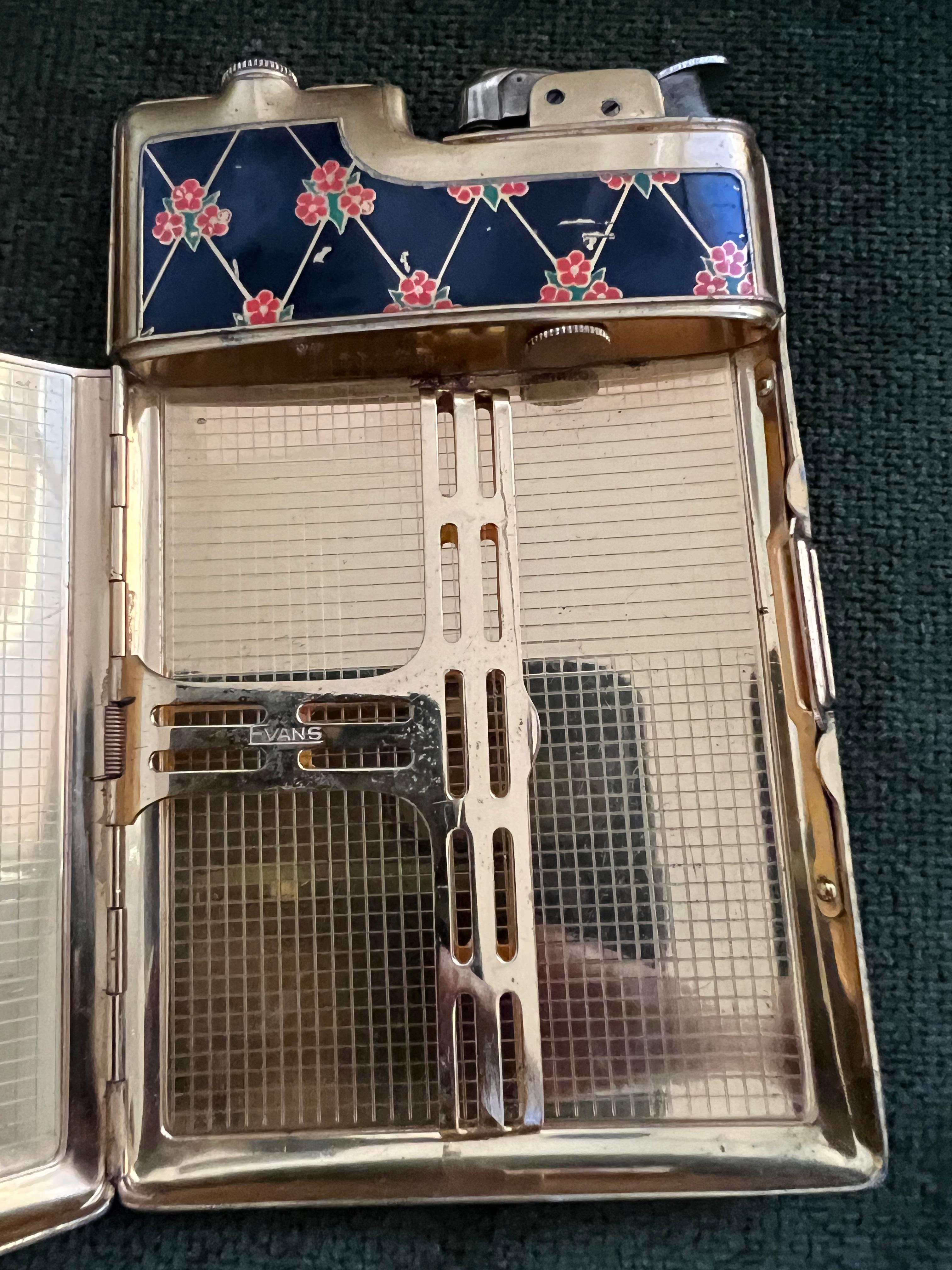 vintage evans cigarette case lighter