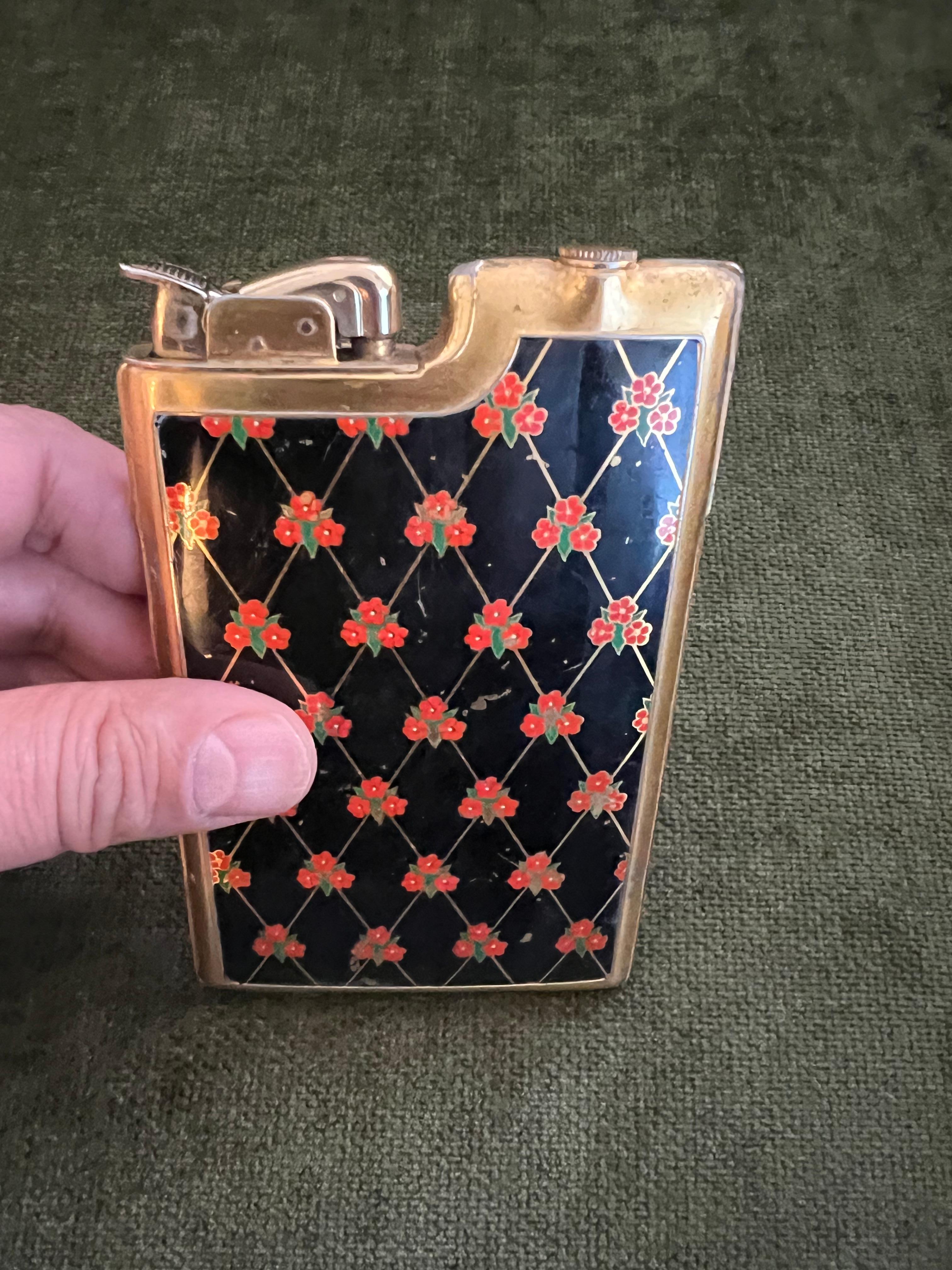 Women's 1950s, Circa Evans Vintage Ladies Cigarette and Lighter Case
