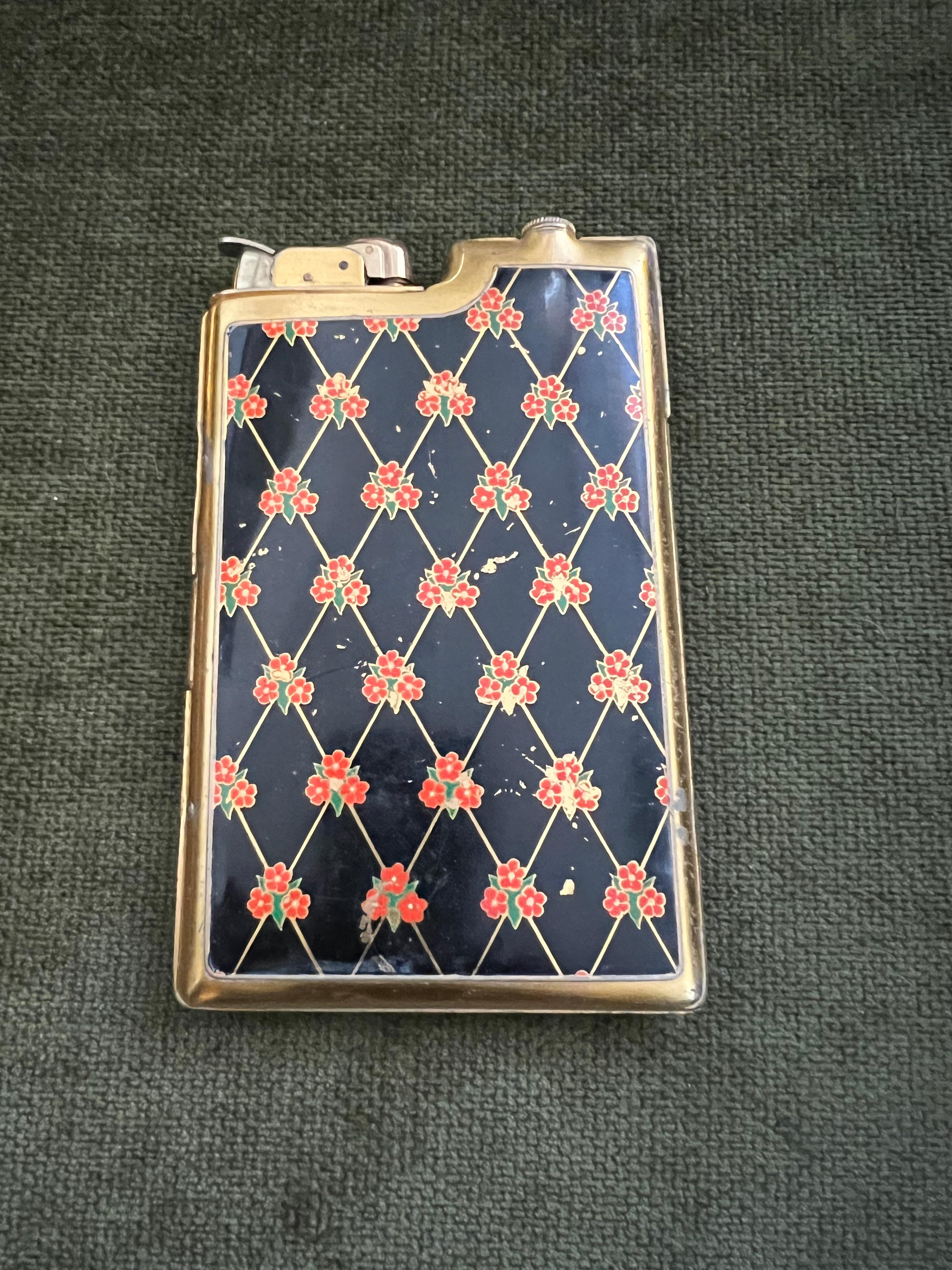 1950s, Circa Evans Vintage Ladies Cigarette and Lighter Case 1