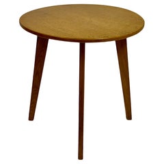 1950s Circular Oak Side Table