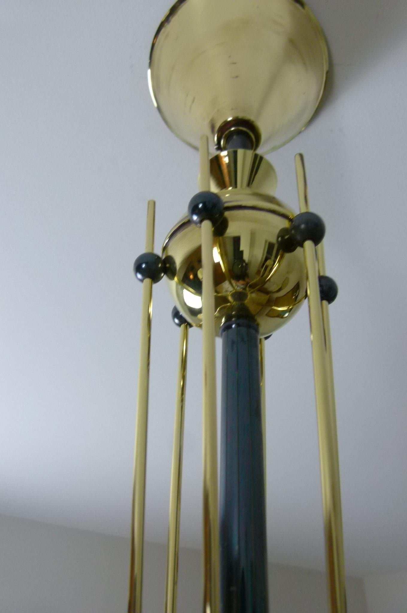 1950s Circular Six Lighted Arms Chandelier by Maison Lunel 10