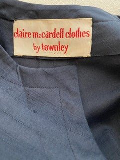 1950s Claire McCardell Blue Silk Dress