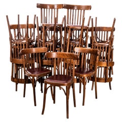 1950’s Classic Bistro Red Upholstered Dining Chairs