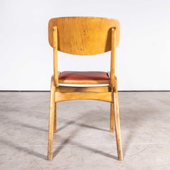 1950's Classic British Upholstered Diner Chair, Set of Six