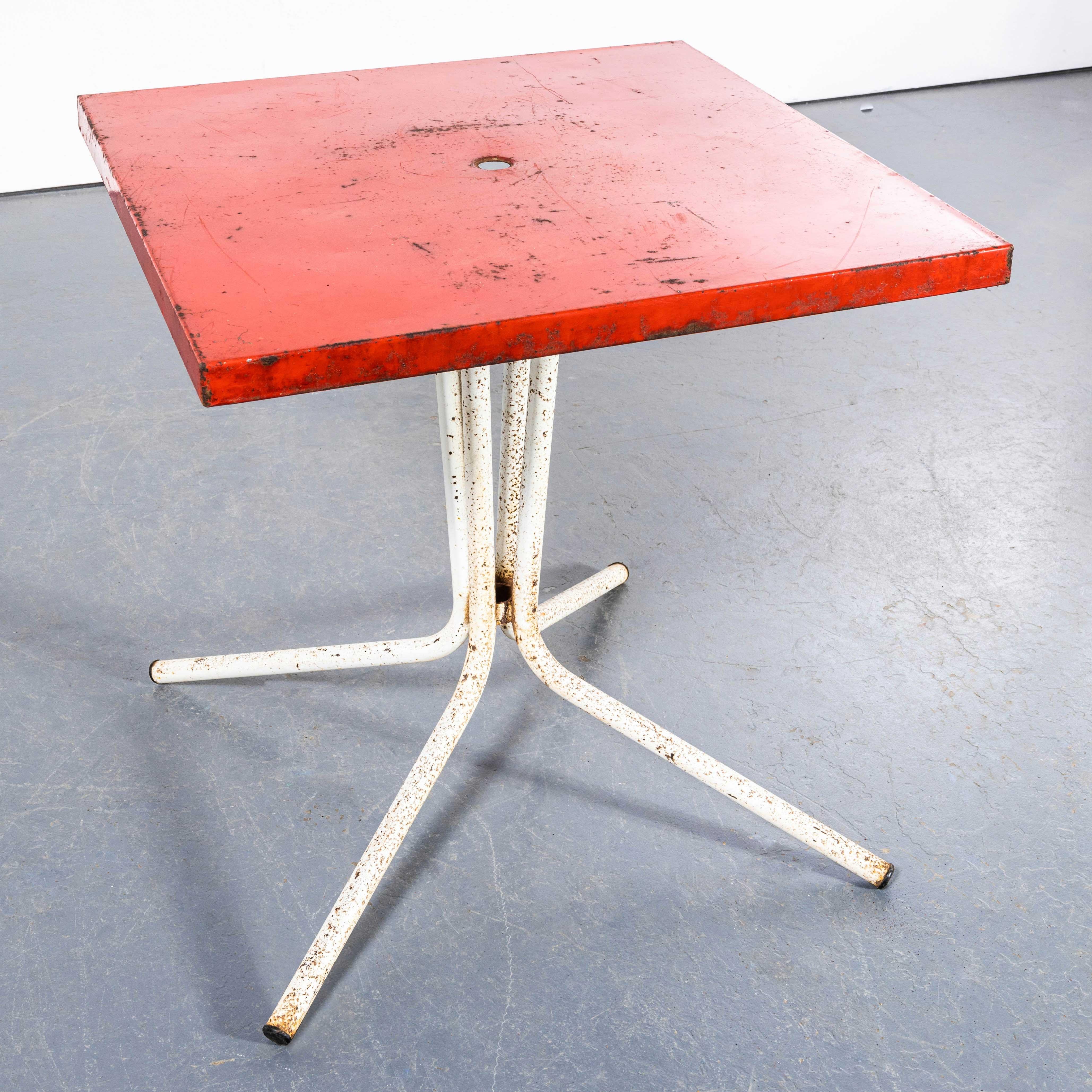 1950's Classic Café Outdoor Metal Tables - Tubular Bases 5
