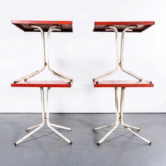 1950's Classic Café Outdoor Metal Tables - Tubular Bases