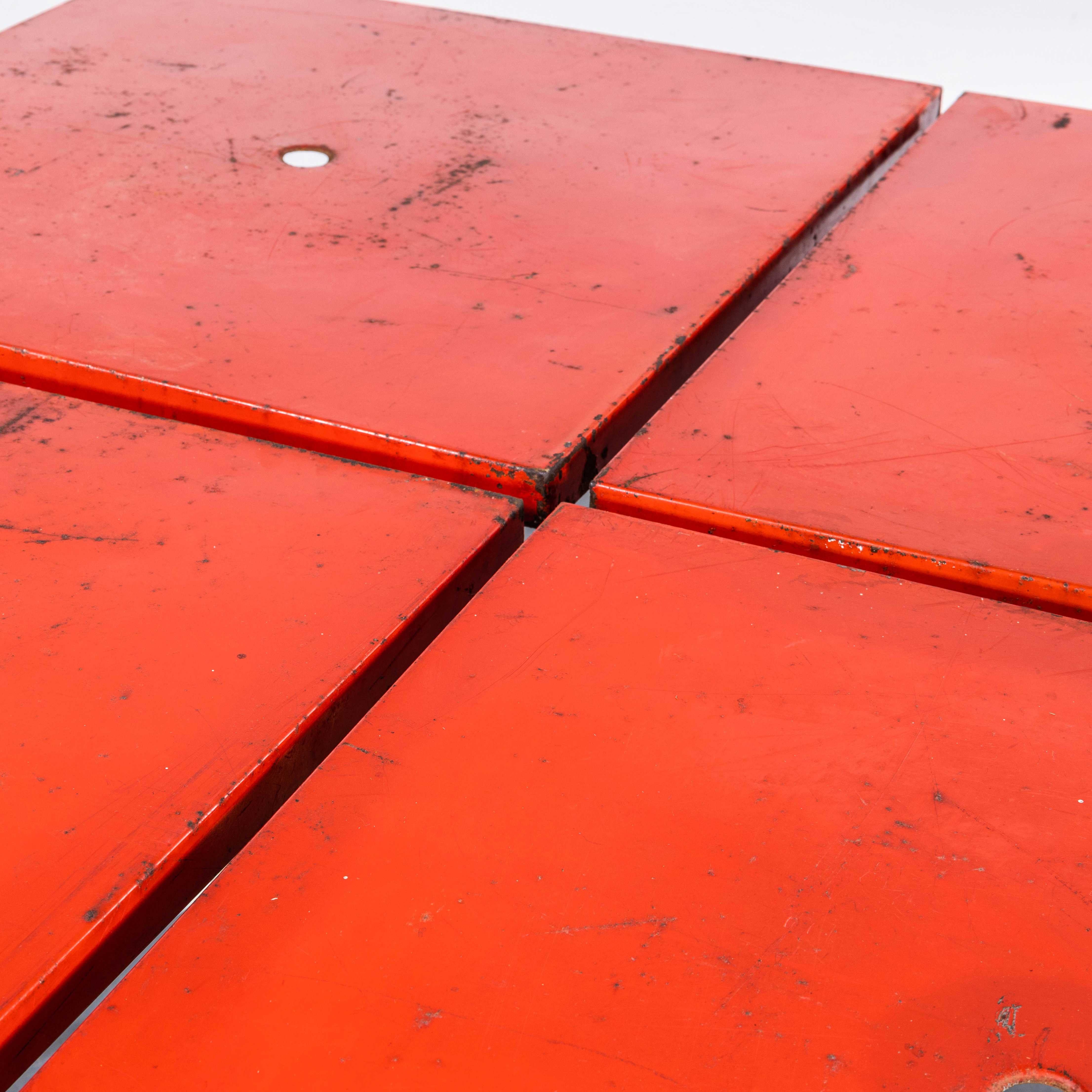 Mid-20th Century 1950's Classic Café Outdoor Metal Tables - Tubular Bases