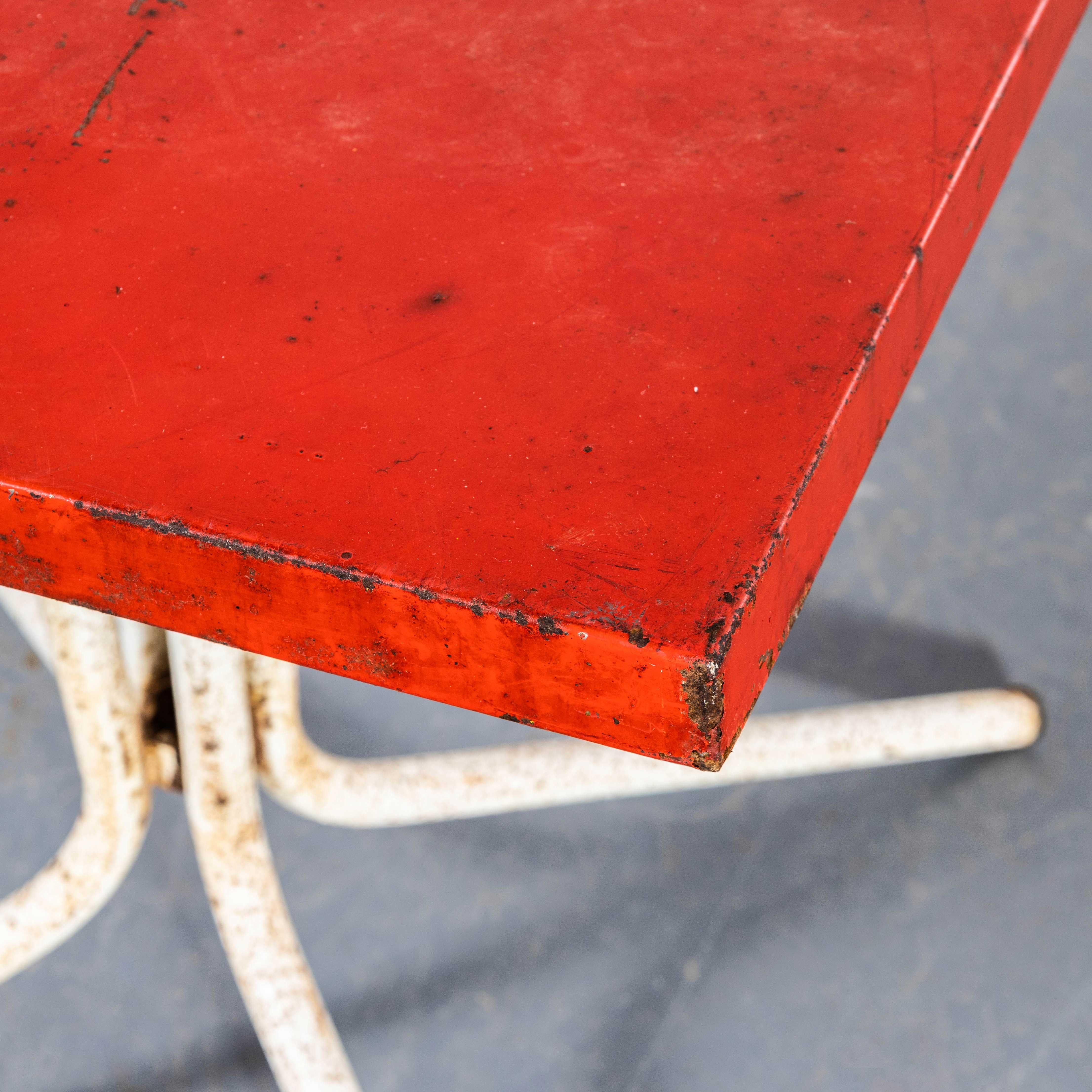 1950's Classic Café Outdoor Metal Tables - Tubular Bases 1