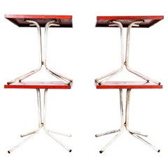 1950's Classic Café Outdoor Metal Tables - Tubular Bases