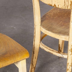 1950s Classic Elegant Bentwood Painted Dining Chair by Ton, Set of Four