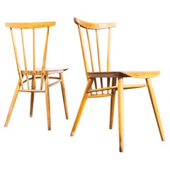 Vintage 1950s Classic Elegant Stickback Dining Chairs by Ton - Pair