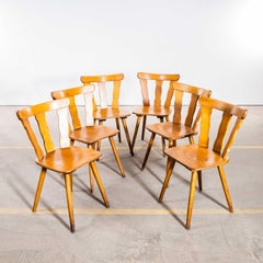 1950's Classic Regional Alsace Blonde Dining Chair - Set Of Six