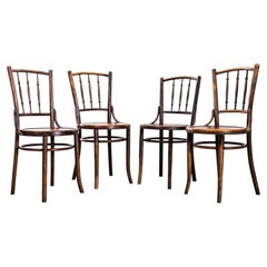1950’s Classic Spindle Bentwood Dining Chairs – Mundus – Set Of Four