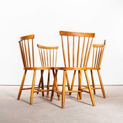 1950's Classic Ton Stick Back Dining Chairs - Satz von vier