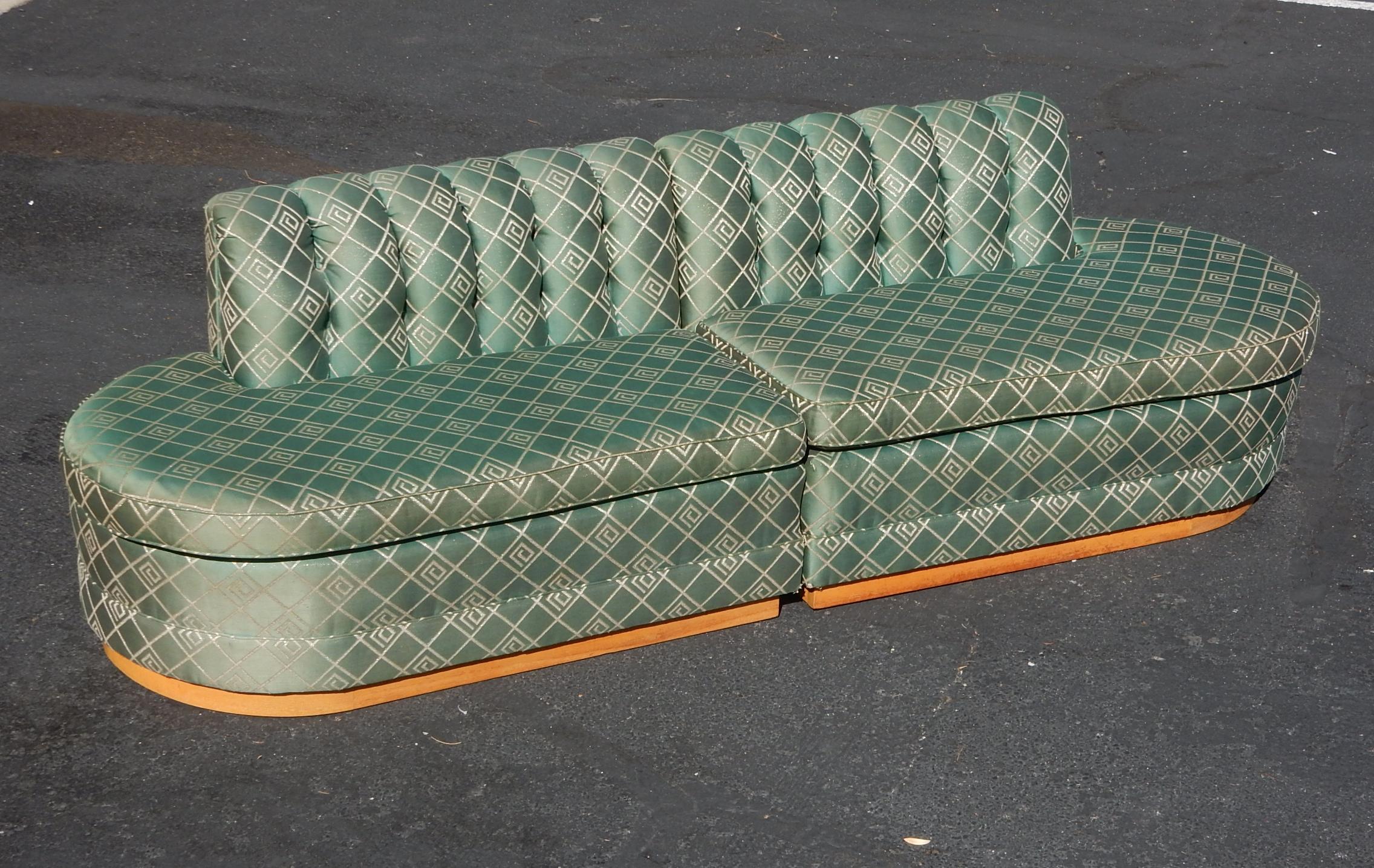 1950s Sectional Oasis Sofa by Modernize In Good Condition In Las Vegas, NV