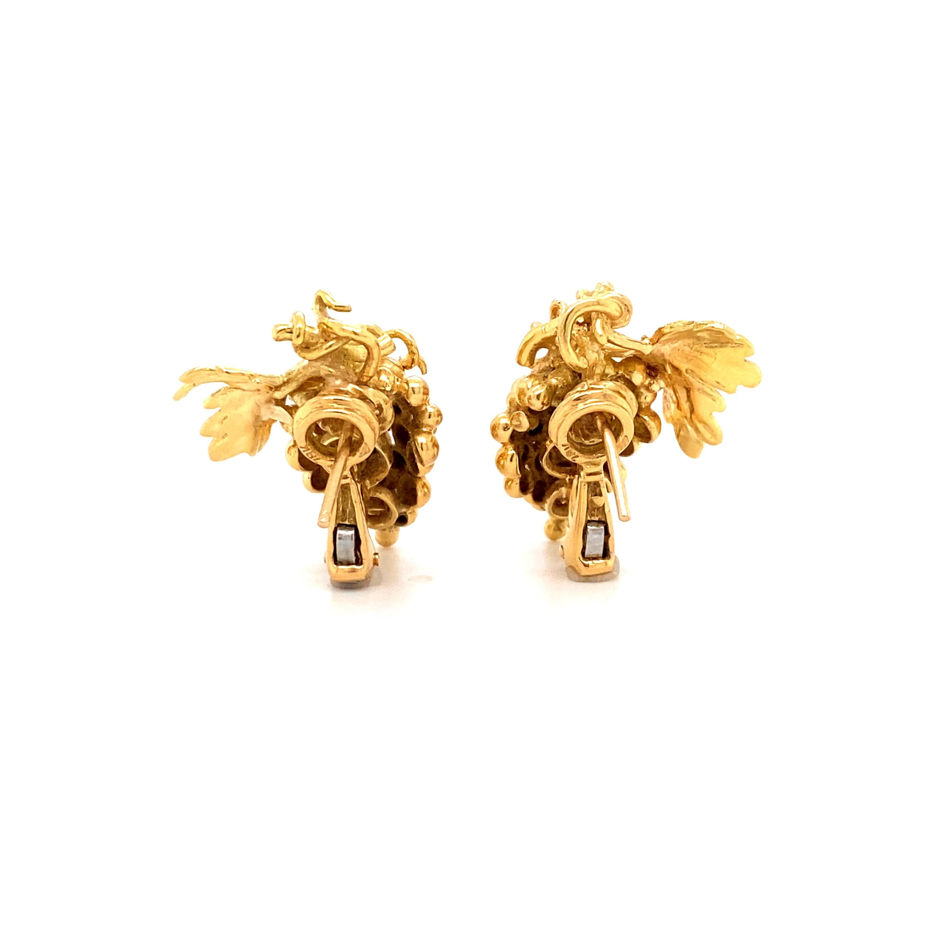 grapes design earrings