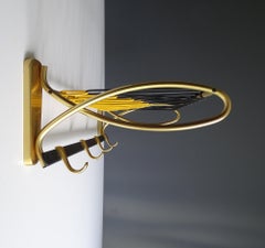 1950s Coat Rack Shelf, Midcentury, Stilnovo Era