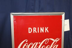 1950s Coca-Cola Vertical Tin Advertising Sign