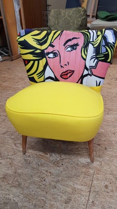 1950s Cocktail Chair with Marilyn Monroe Photo