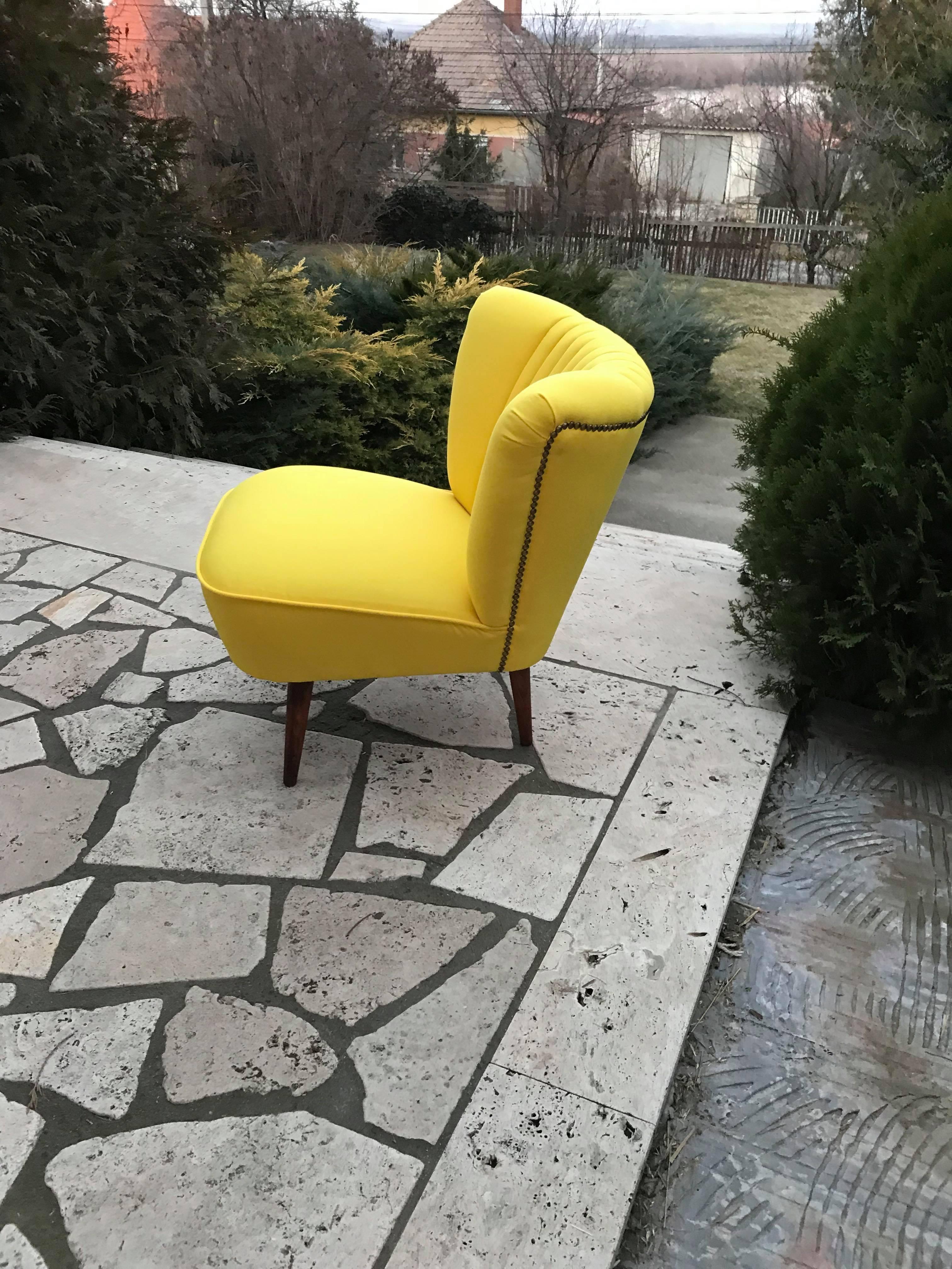 yellow cocktail chair