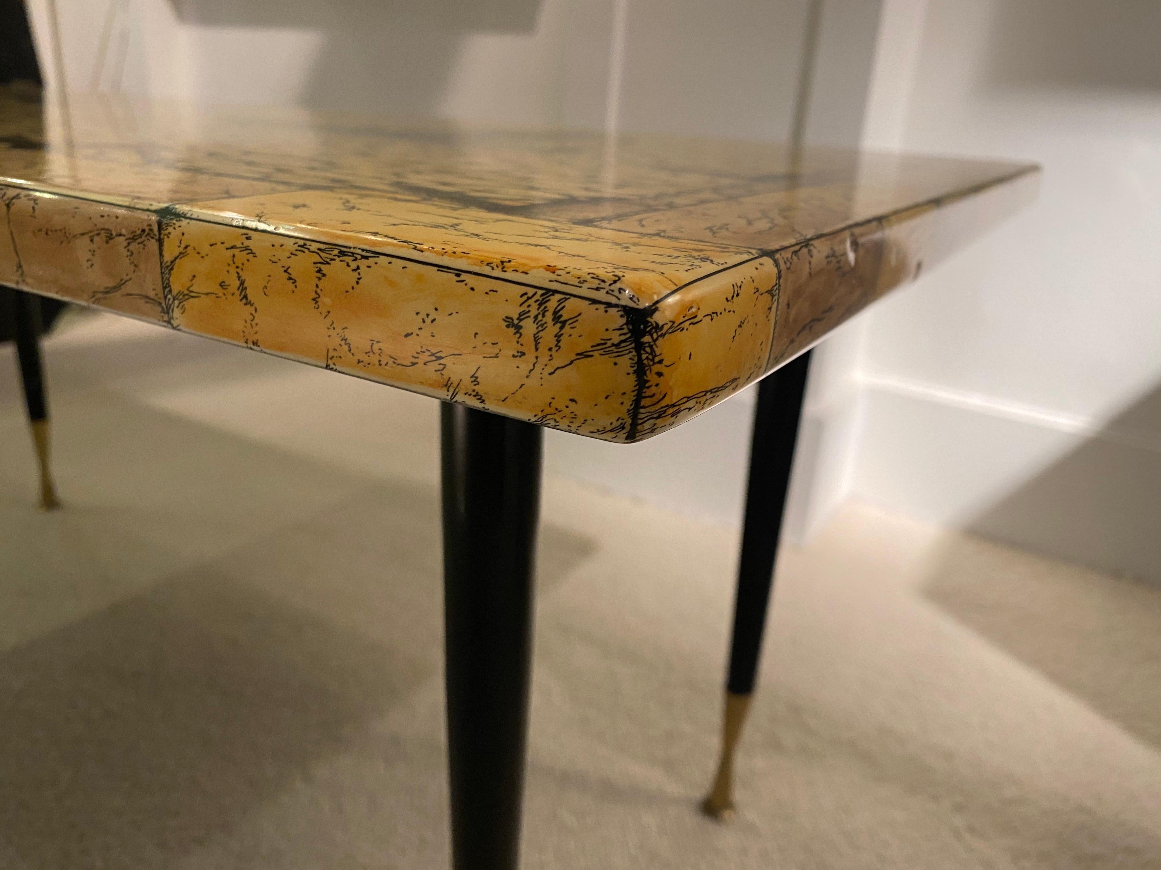 1950s Coffee Table by Piero Fonasetti 9