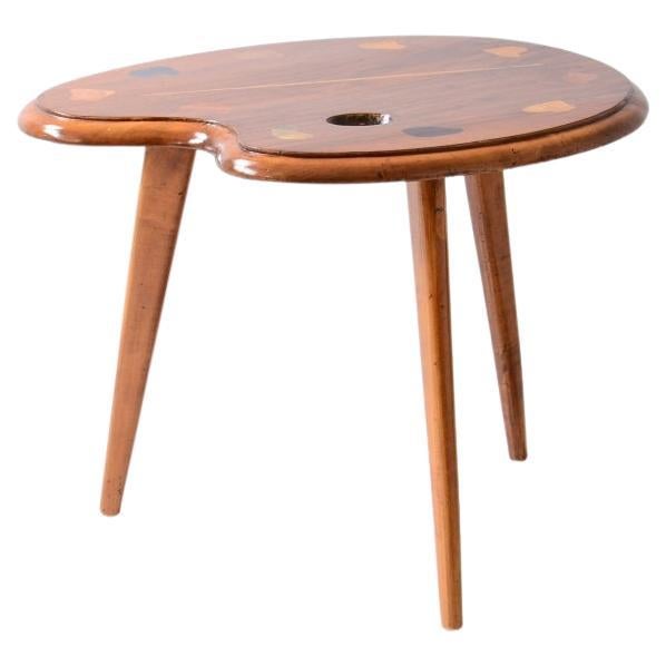 1950's coffee table with a palette-shaped top