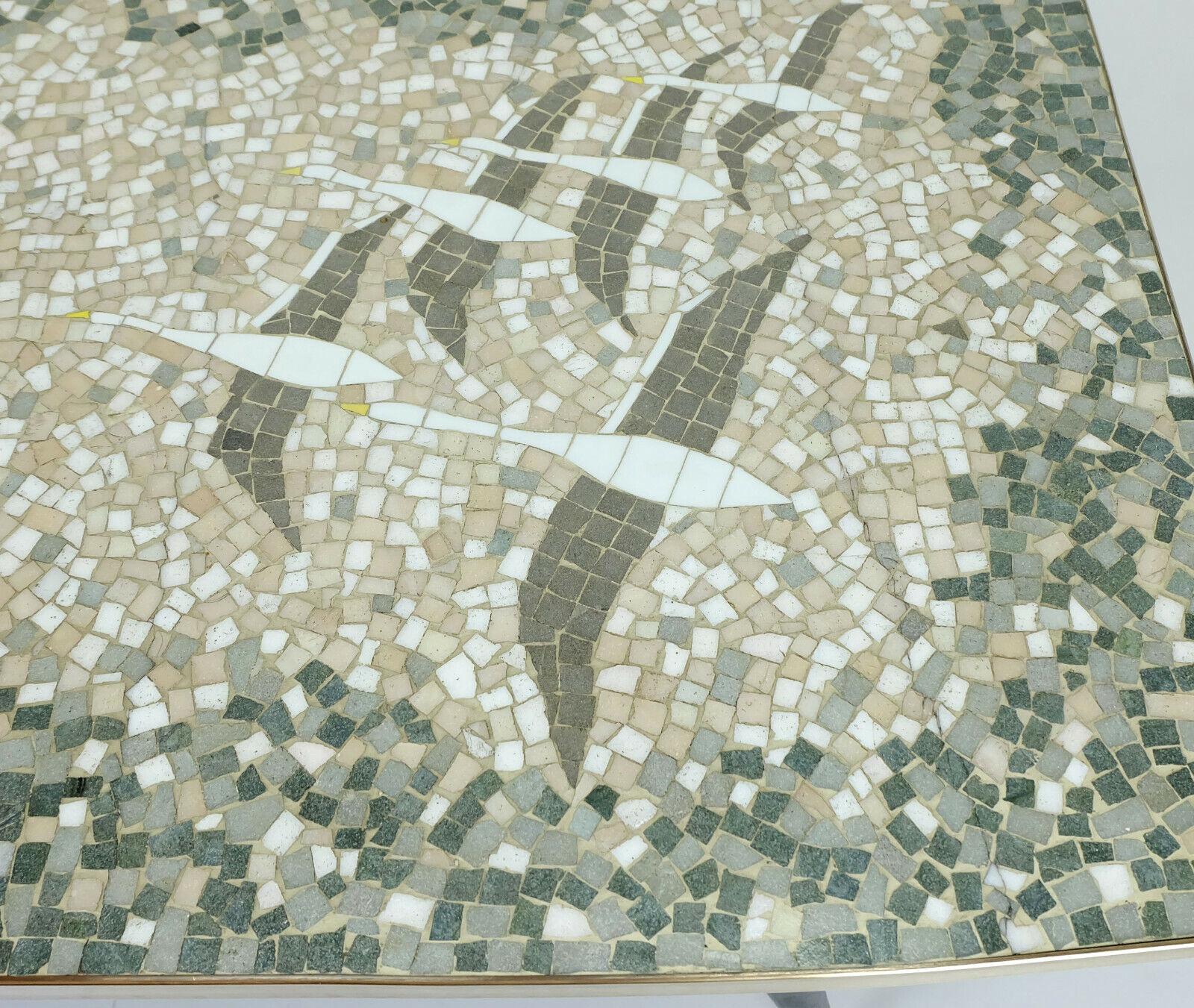 1950s Coffee Table Mid-Century Mosaic Mueller-Oerlinghausen Mosaic Table 2