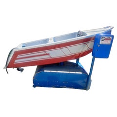 Vintage 1950s Coin operated "KIDDIE BOAT" Amusement park / department store kids ride.