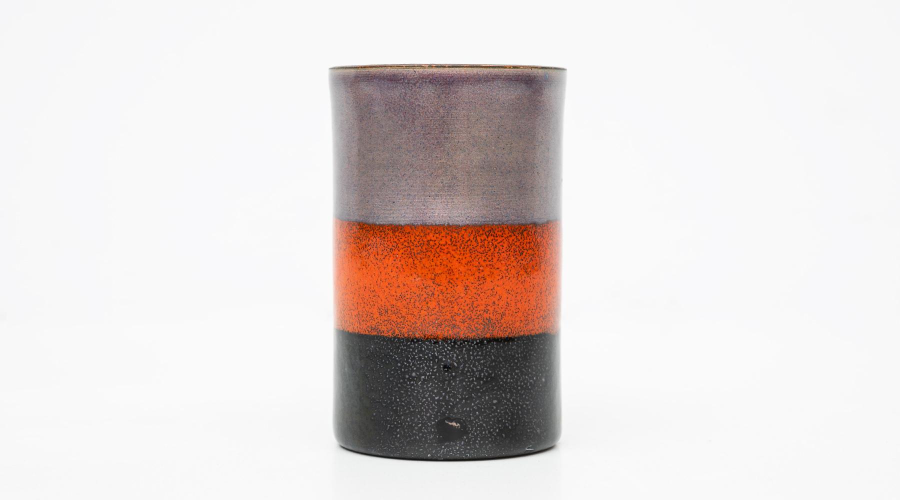 Italian 1950s Colored Copper and Enameled Cup by Ettore Sottsass For Sale