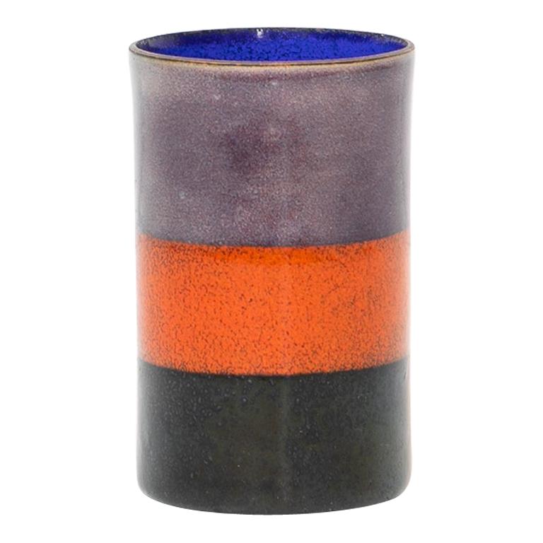 1950s Colored Copper and Enameled Cup by Ettore Sottsass