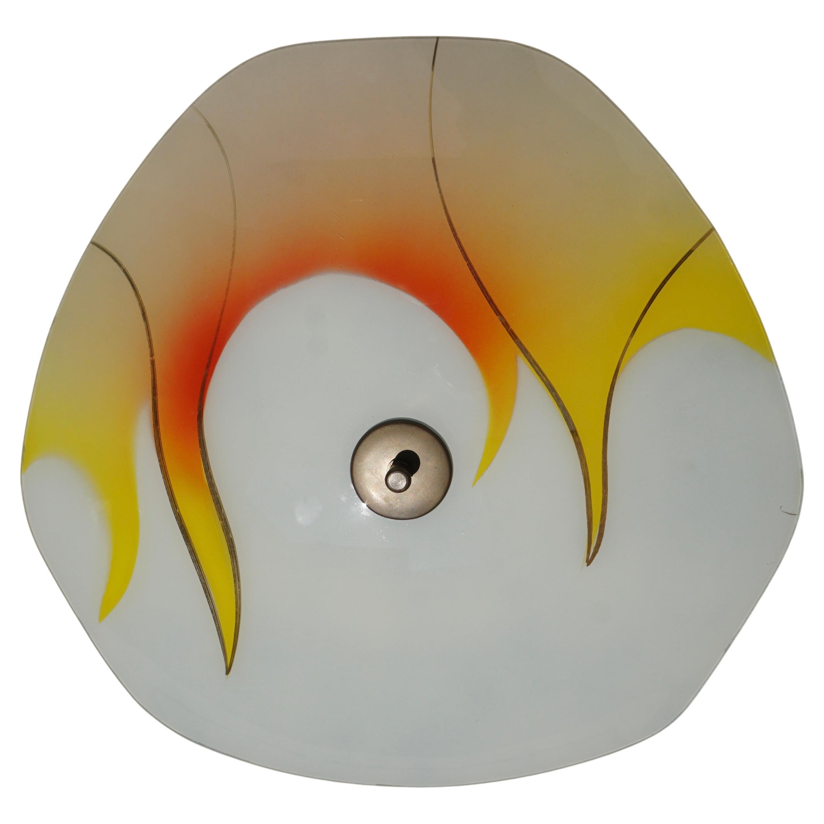 Empotrable de cristal de colores de los años 50