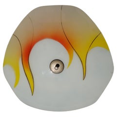1950s Colorful Glass Flush Mount