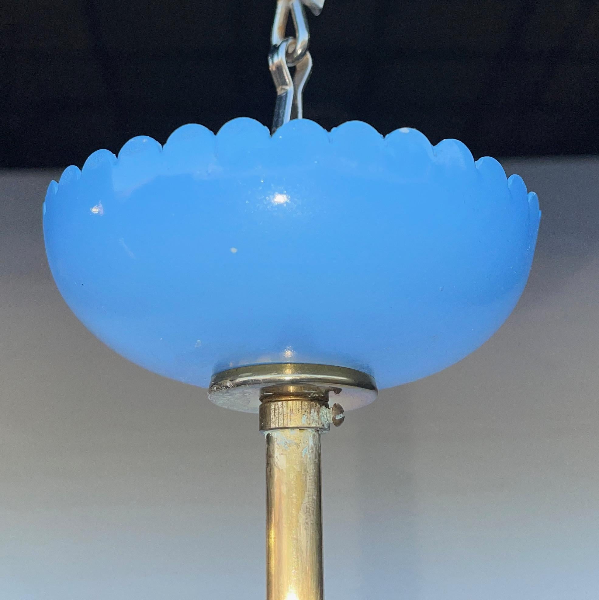 Lampadario botanico italiano colorato degli anni 50 in vendita 7