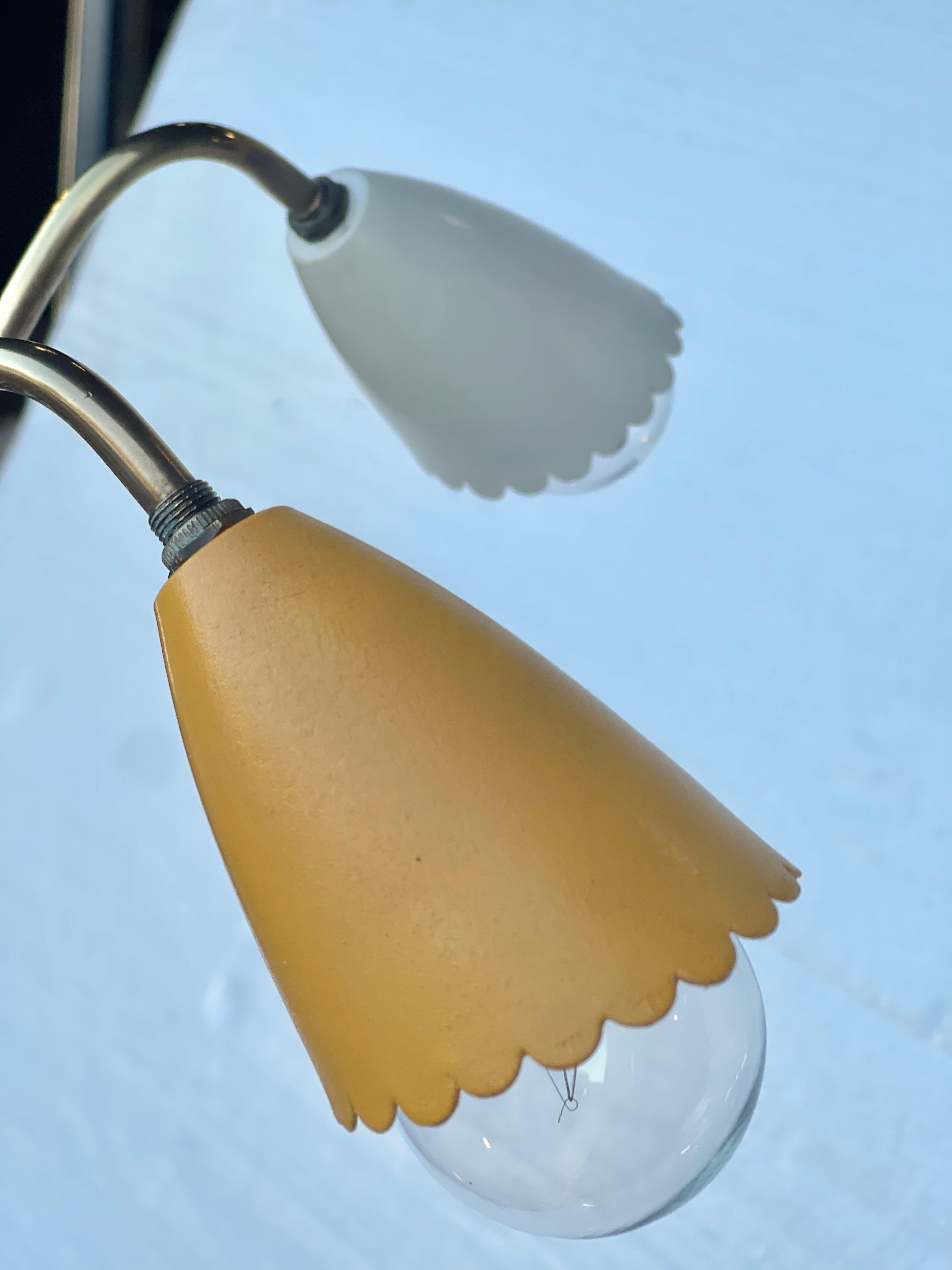 Lampadario botanico italiano colorato degli anni 50 in vendita 13
