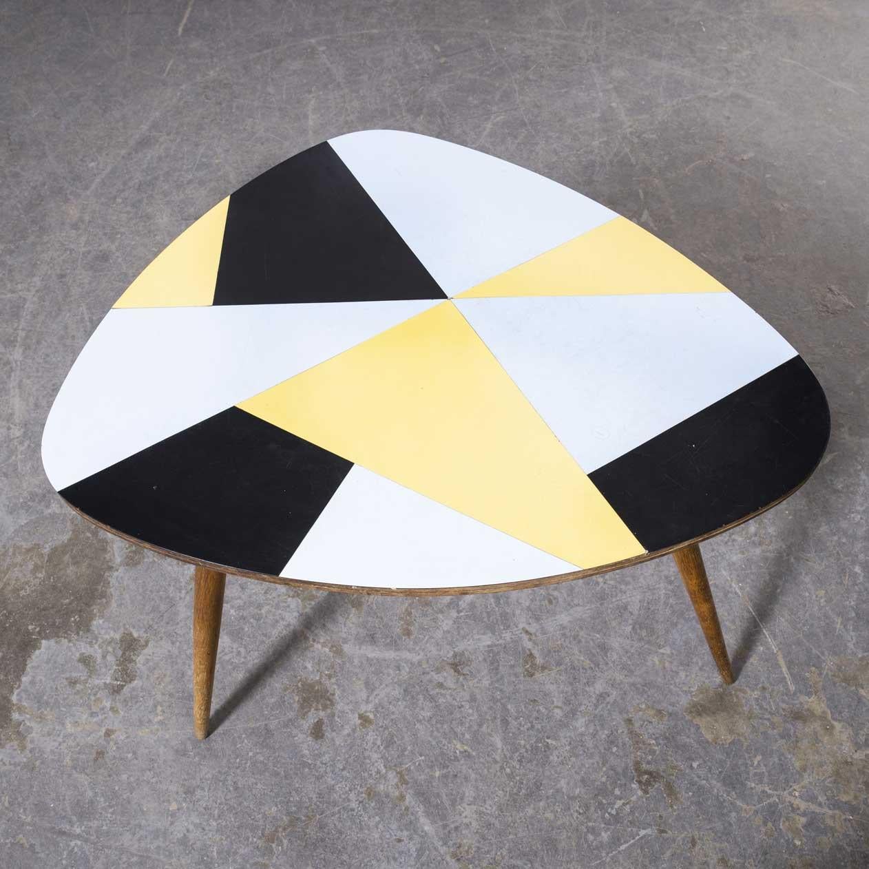 1950's Colourful French Geometric Side Table For Sale 2