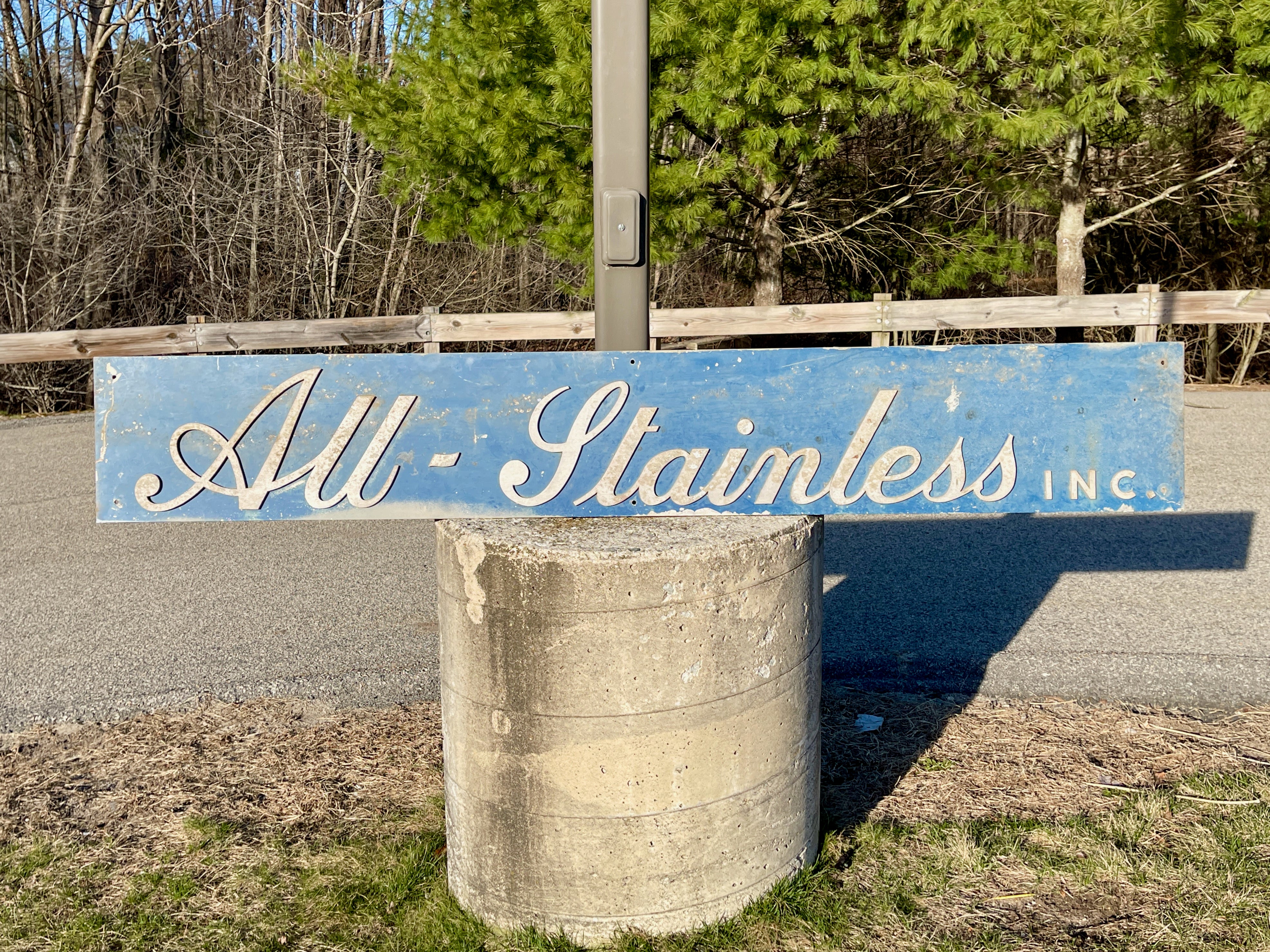 Vintage commercial business sign from early 1950's for All - Stainless, Inc.
78