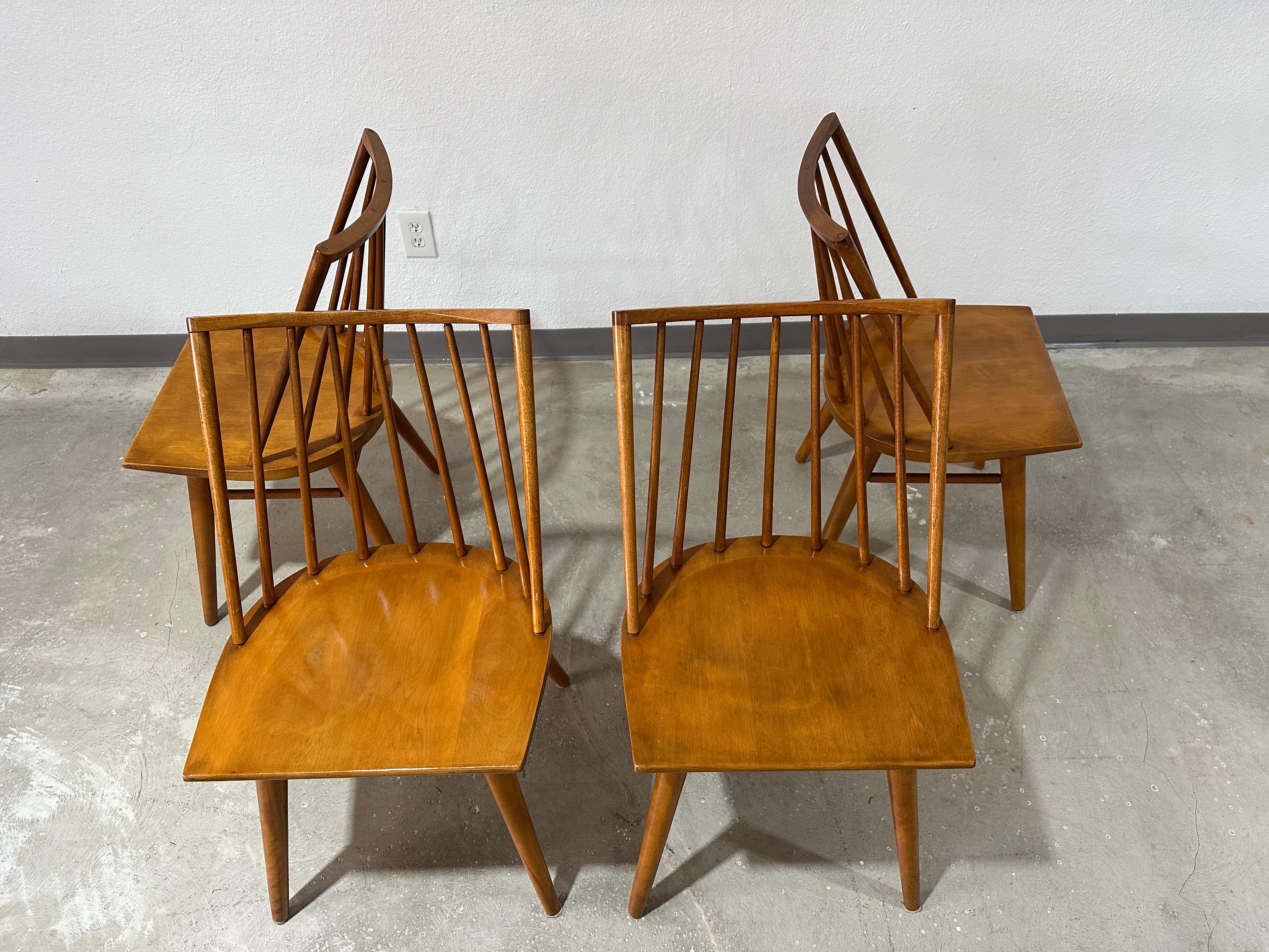 1950’s Conant Ball Modernmates Mid Century Dining Set. Table, 2 leaves, 4 Chairs 4