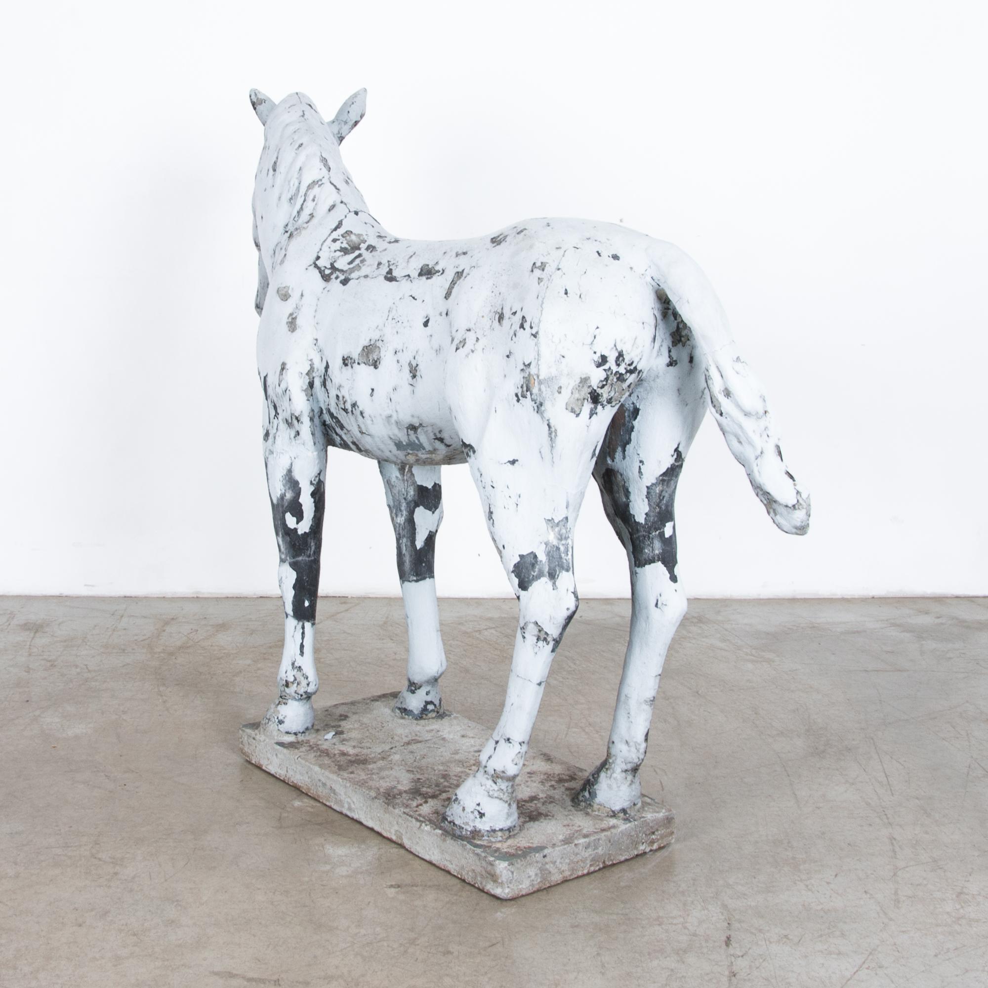 concrete donkey garden statue
