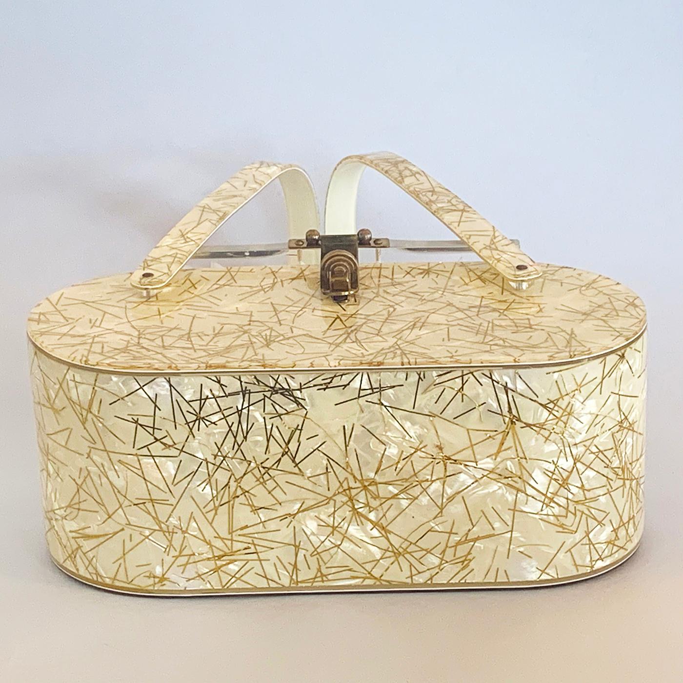 1950 lucite confetti bag