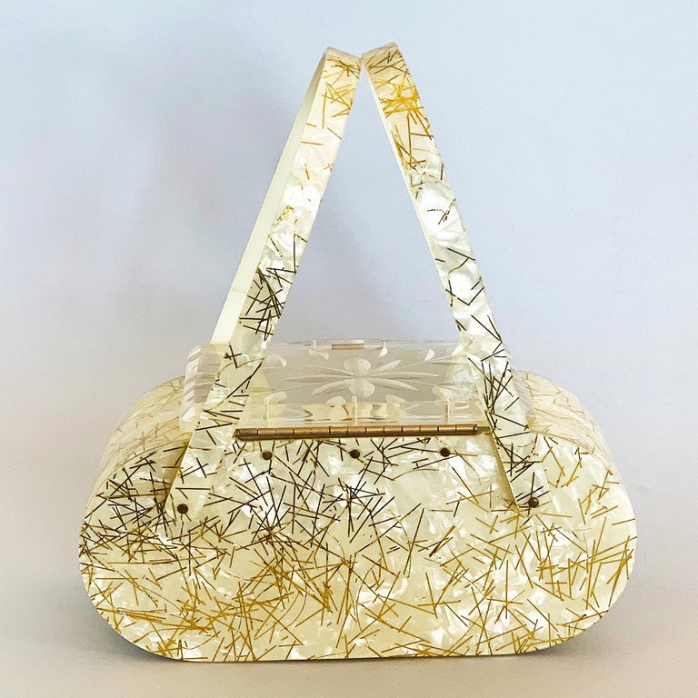 1950s Confetti Lucite bag handbag purse by Florida Handbags Miami at