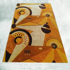 1950s Constructivist Mechanical Futuristic Rug/Tapestry. Made in France