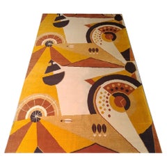 1950s Constructivist Mechanical Futuristic Rug/Tapestry. Made in France