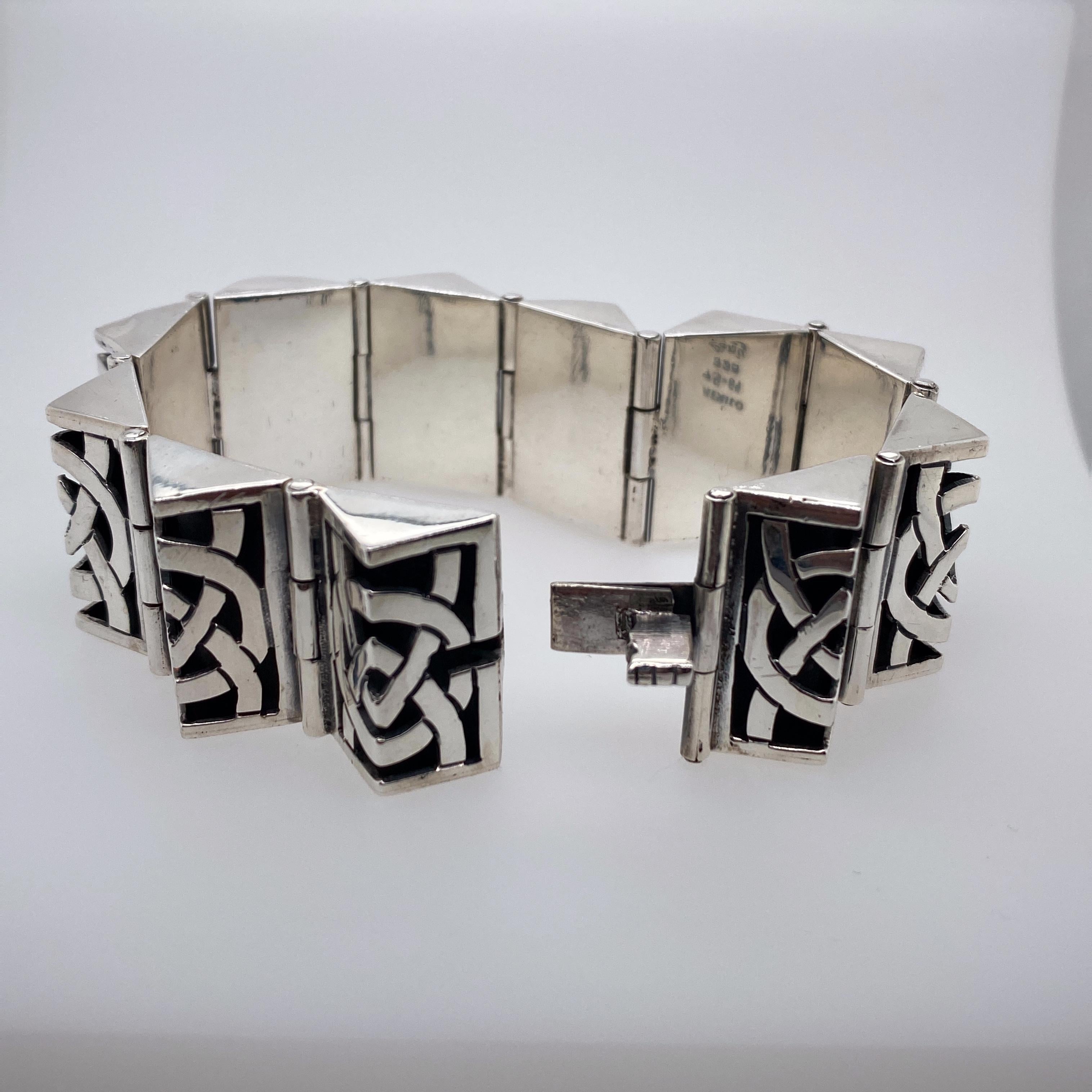 1950er Cony Mexikanisches 925er Sterlingsilber-Armband (Moderne)