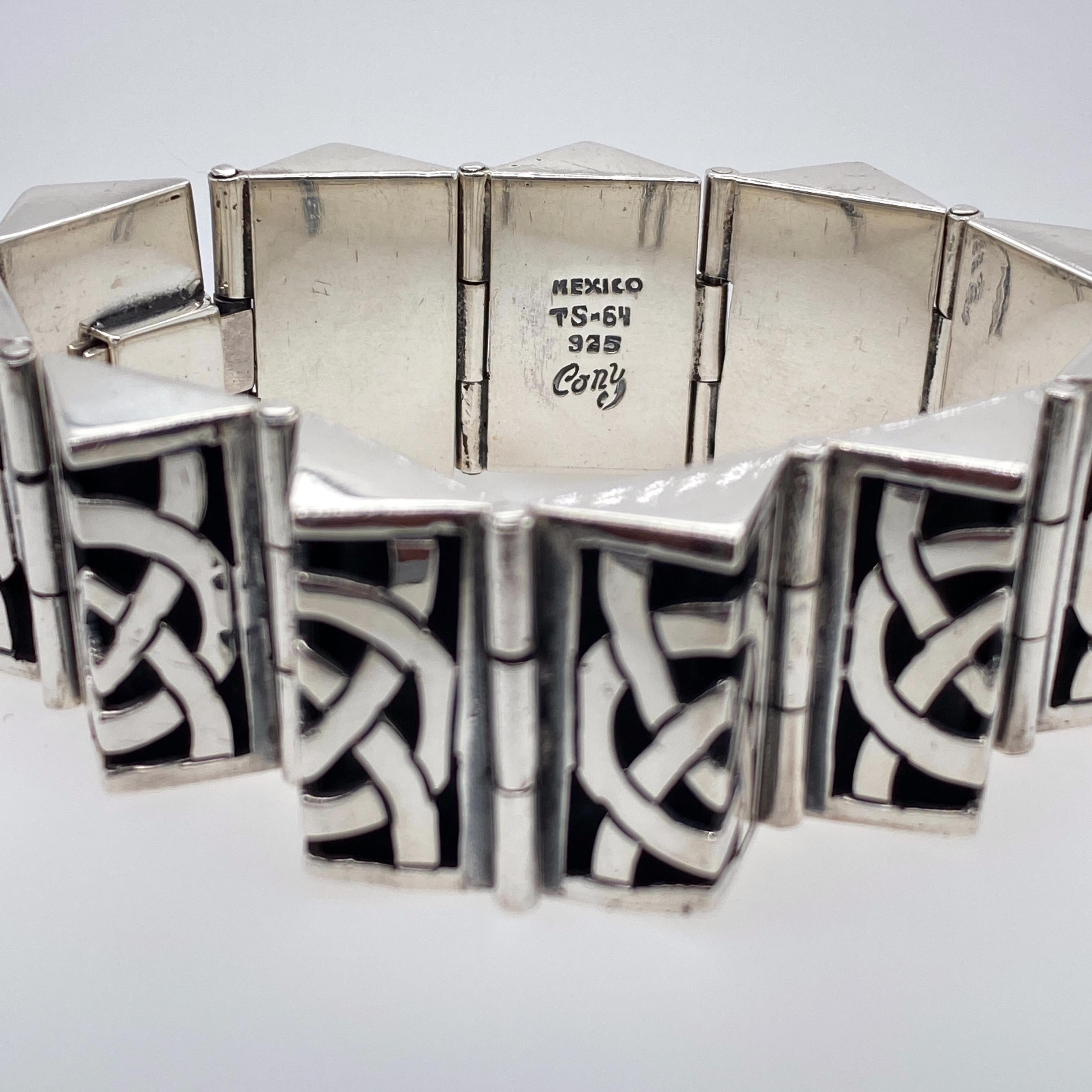 1950er Cony Mexikanisches 925er Sterlingsilber-Armband im Zustand „Gut“ in Towson, MD