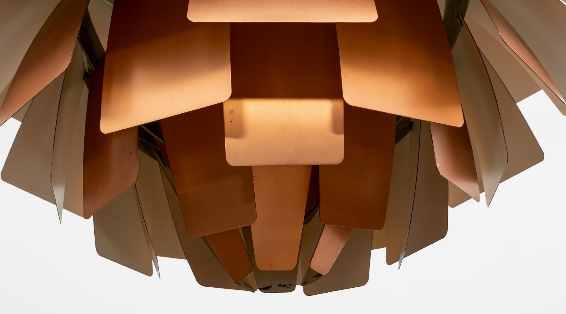Danish 1950s Copper Ceiling Lamp 'Artichoke' by Poul Henningsen