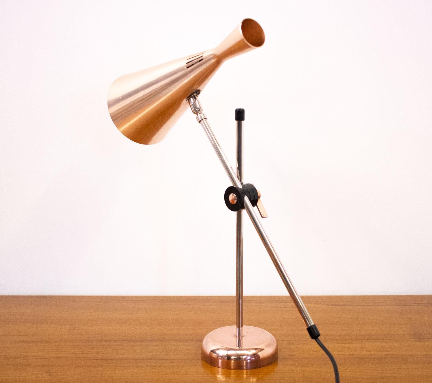 1950s Copper Desk Lamp by G A Scott for Maclamp For Sale 1