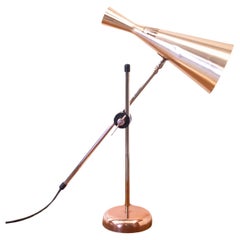 Vintage 1950s Copper Desk Lamp by G A Scott for Maclamp