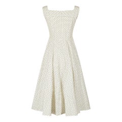 1950s Cotton Abstract Print Dress