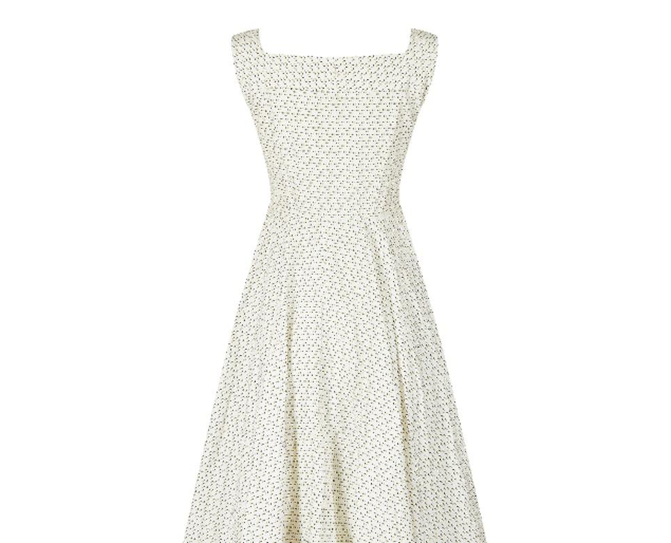 Abstraktes Kleid aus Baumwolle 1950er Jahre mit abstraktem Druck im Zustand „Hervorragend“ im Angebot in London, GB